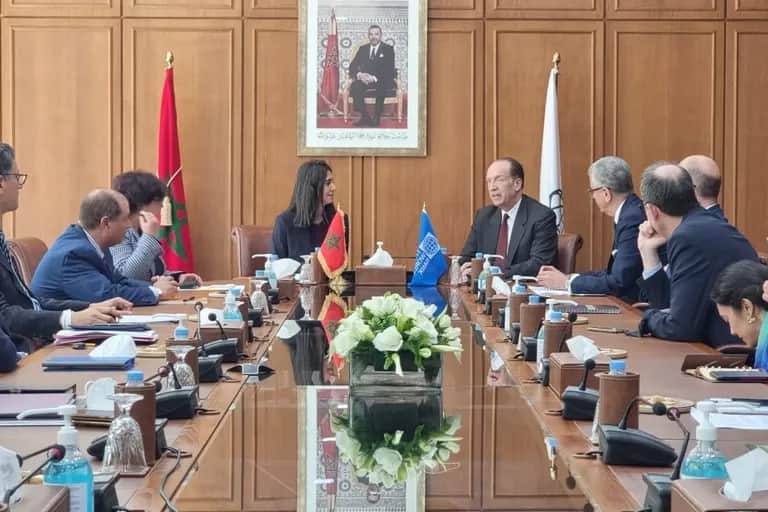 Nadia Fettah s'entretient avec le président de la Banque mondiale