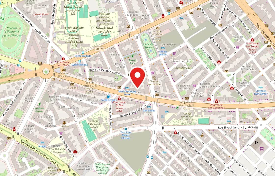 Plan de situation : 83, Boulevard El Massira El Khadra, n° 5, Casablanca