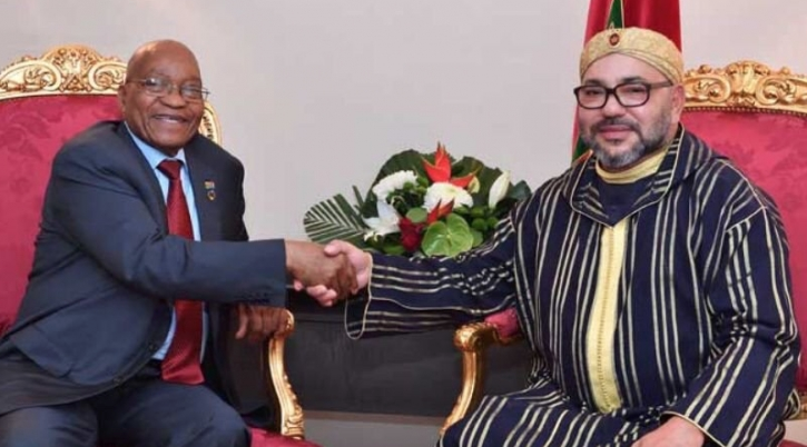 Le Roi Mohammed VI reçoit Jacob Zuma à Abidjan