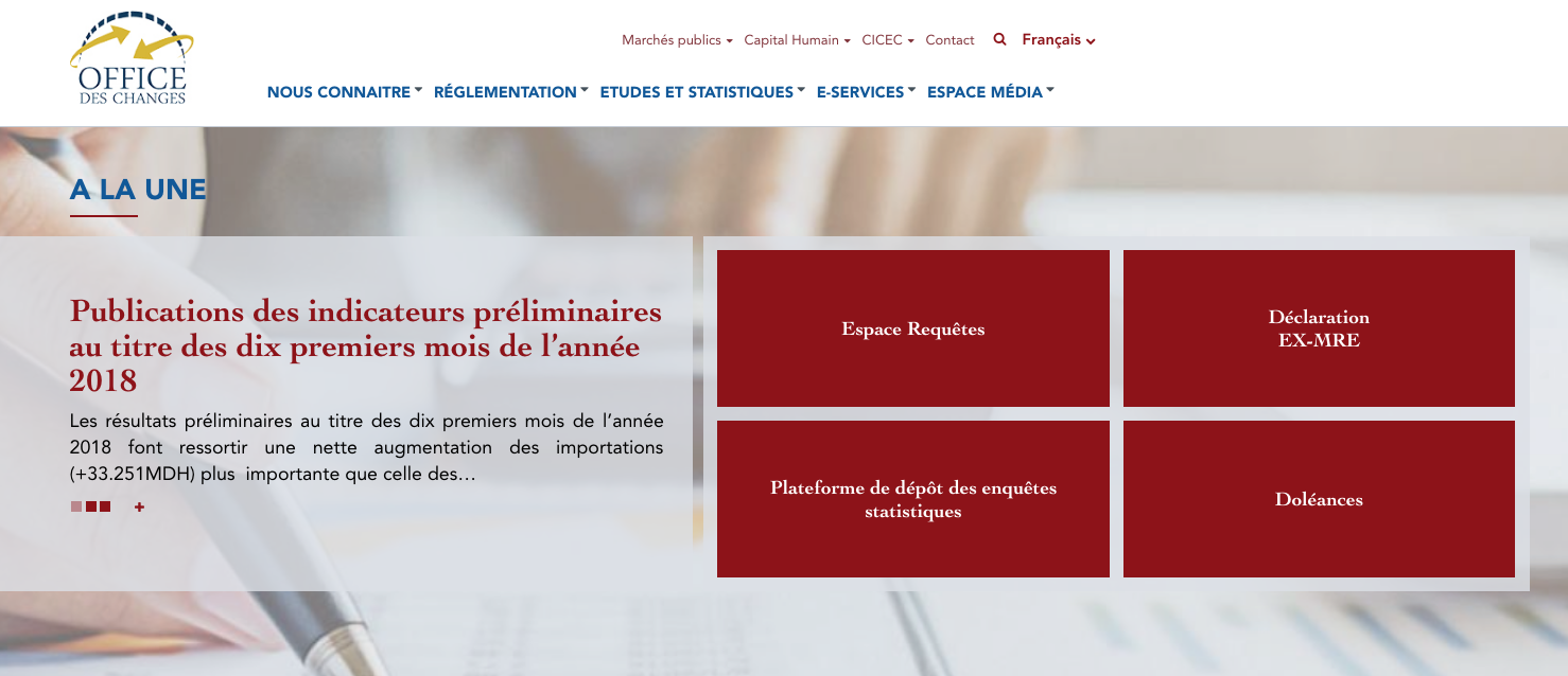 Le site de l’Office des changes fait peau neuve