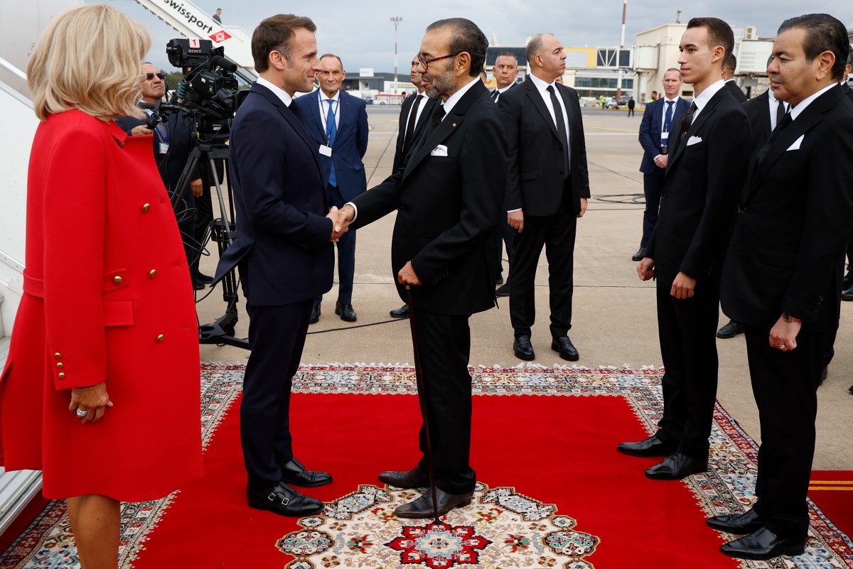 Arrivée officielle d'Emmanuel Macron à Rabat